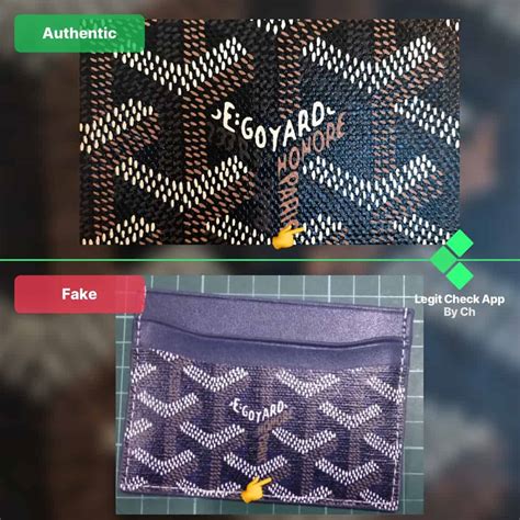 how to tell if a goyard bag is fake|authentic goyard card holder.